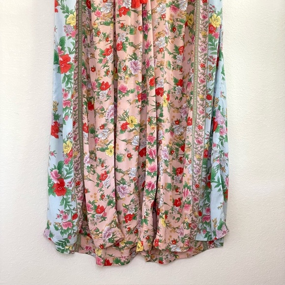 Tulle & Batiste Hosannah Culottes Floral Wide Leg Boho Ankle Pant Lotus M / L - Picture 9 of 16
